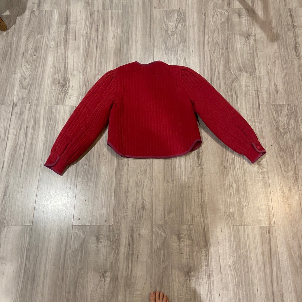 Free People Natalia Women's Red Quilted Jacket - Picture 4 of 4